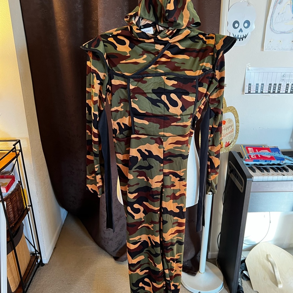 Full suit army costume with hood - Halloween